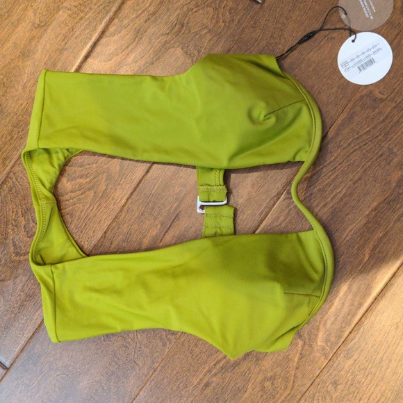 Olive green Andrea Yamah bikini top XS NWT - Picture 4 of 4